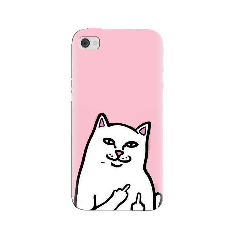 Husa silicon pentru Apple Iphone 4, White Cat