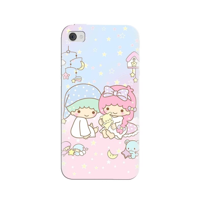 Husa silicon pentru Apple Iphone 4, Little Twins