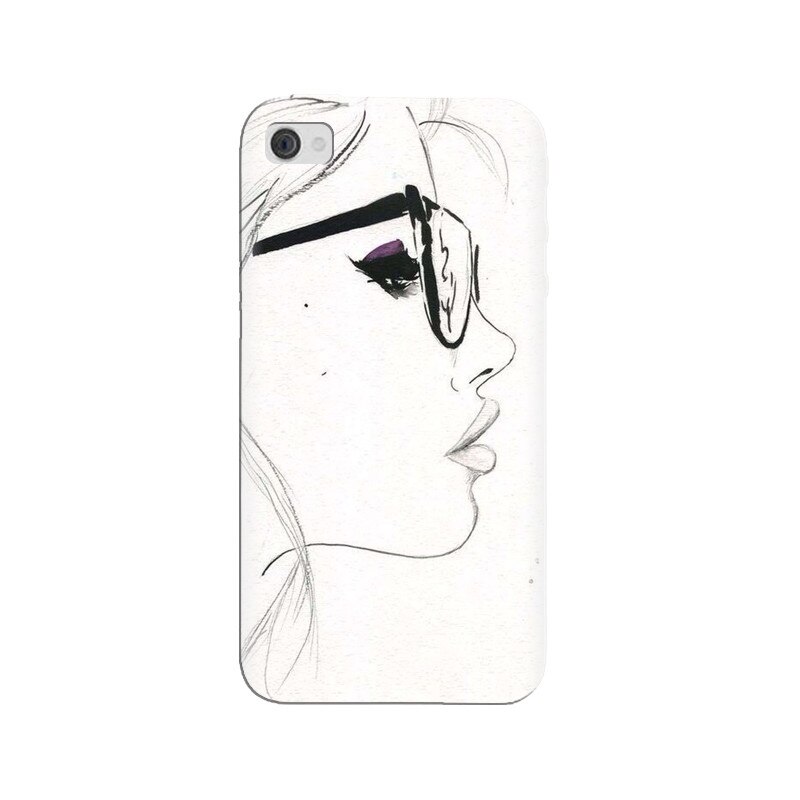 Husa silicon pentru Apple Iphone 4, Girl Face