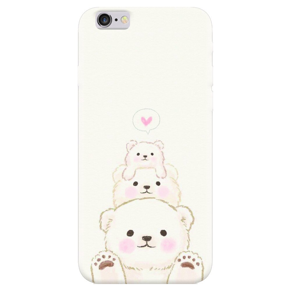 Husa silicon pentru Apple Iphone 5, Family Bear
