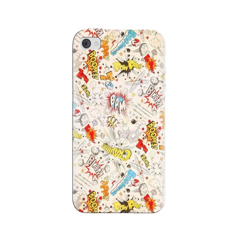 Husa silicon pentru Apple Iphone 4, Vintage Comic