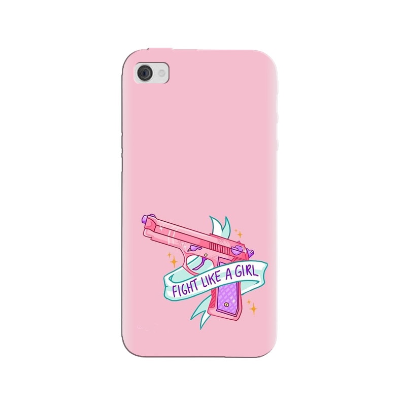 Husa silicon pentru Apple Iphone 4, Fight Like A Girl