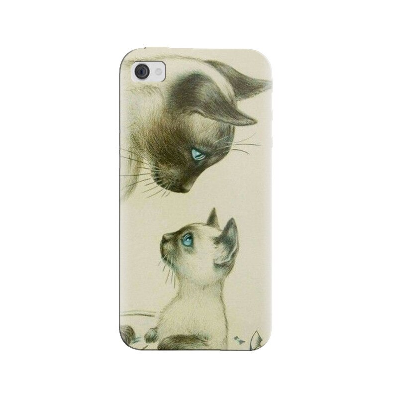 Husa silicon pentru Apple Iphone 4, Little Cat