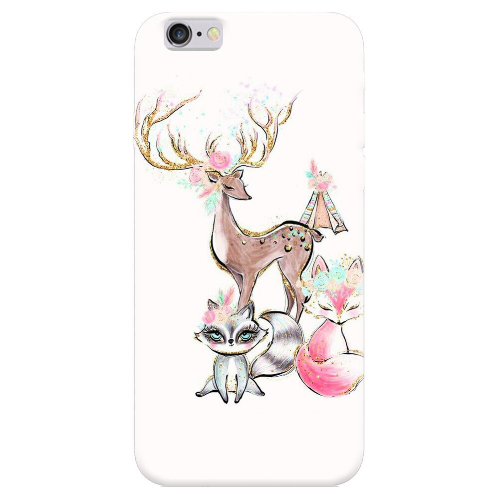Husa silicon pentru Apple Iphone 5, Foxs And Deer