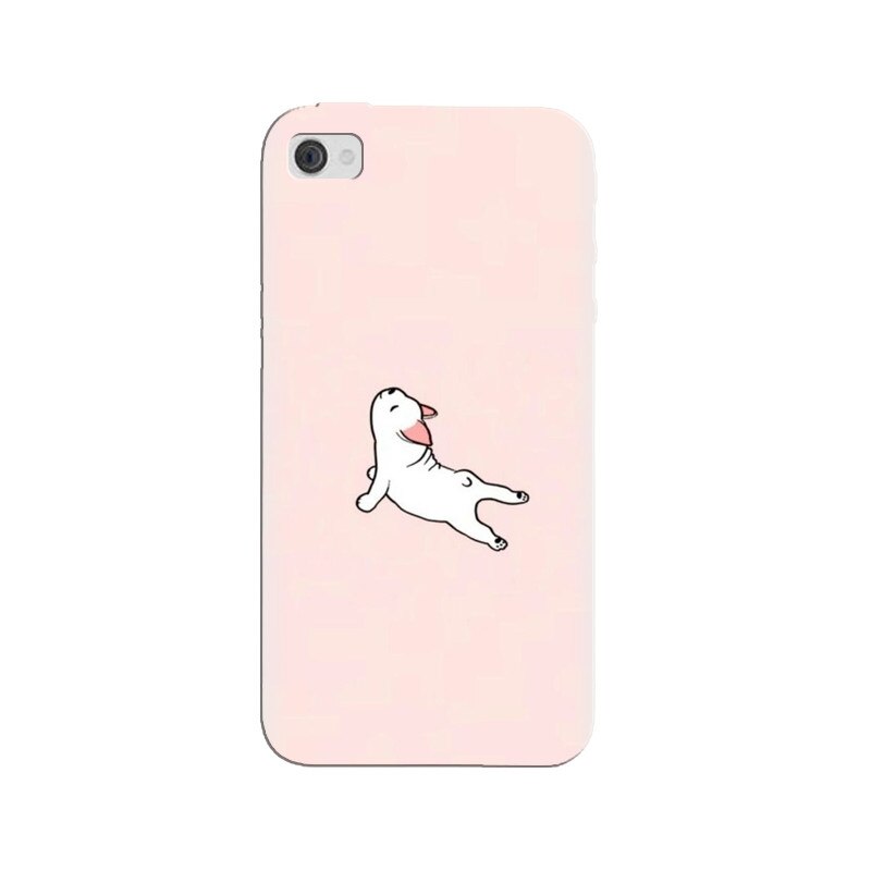 Husa silicon pentru Apple Iphone 4, Cute Dog Streching