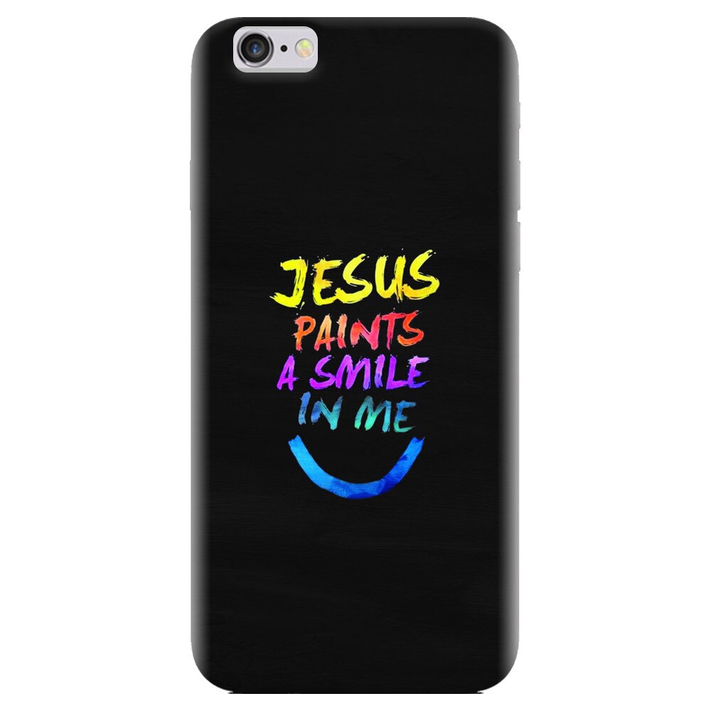 Husa silicon pentru Apple Iphone 5, Jesus Paints A Smile In Me