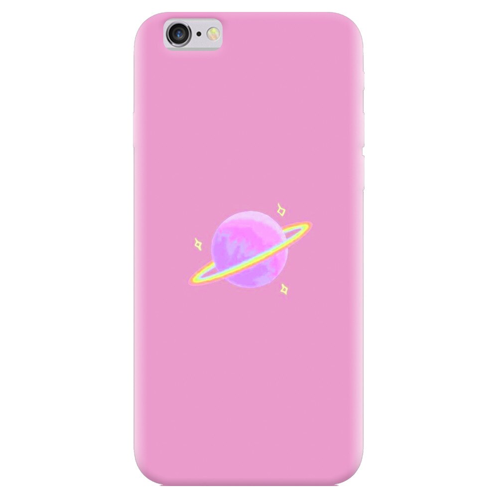 Husa silicon pentru Apple Iphone 5, Saturn On Pink