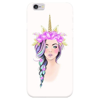 Husa silicon pentru Apple Iphone 5, Unicorn Girl Husa silicon pentru Apple Iphone 5, Unicorn Girl