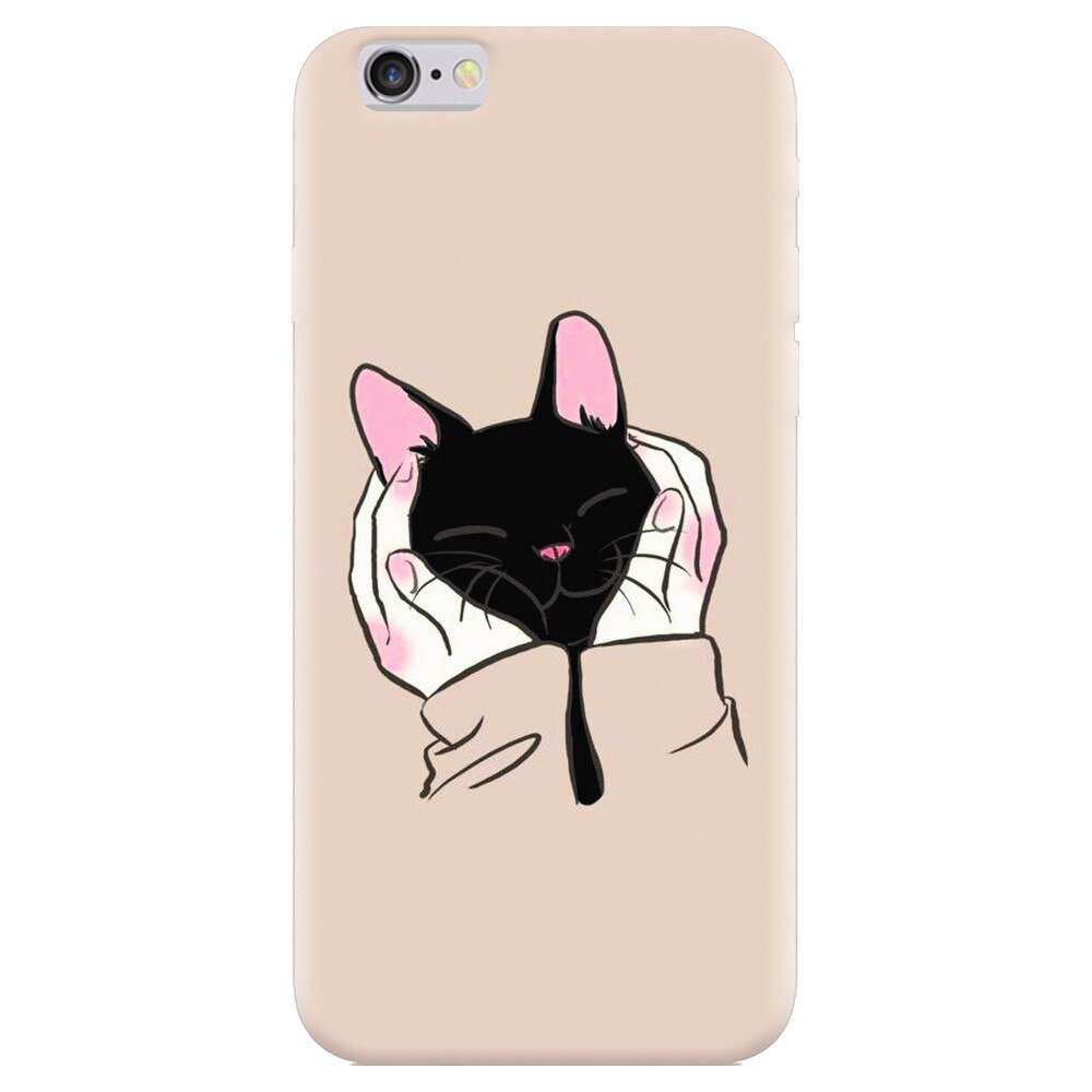 Husa silicon pentru Apple Iphone 5, Th Black Cat In Hands