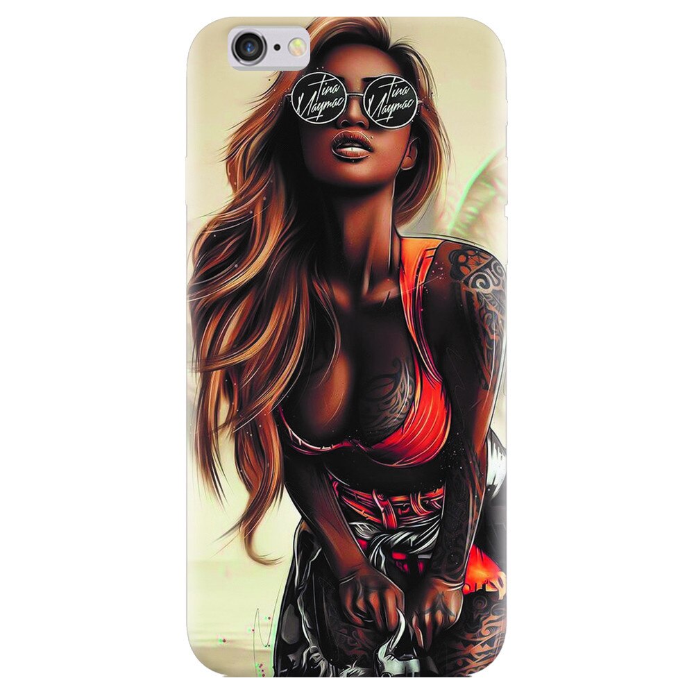 Husa silicon pentru Apple Iphone 5, Tattoed Girl