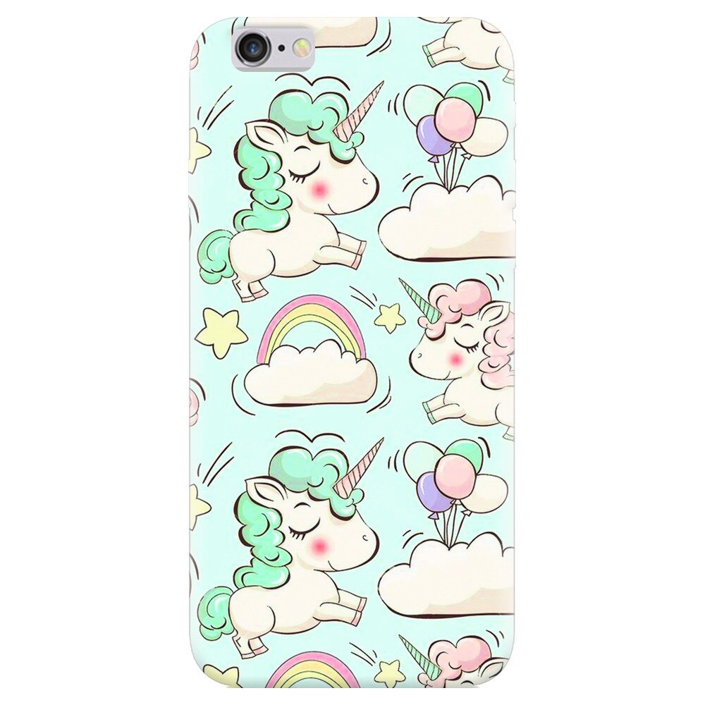 Husa silicon pentru Apple Iphone 5, Unicorns And Clouds