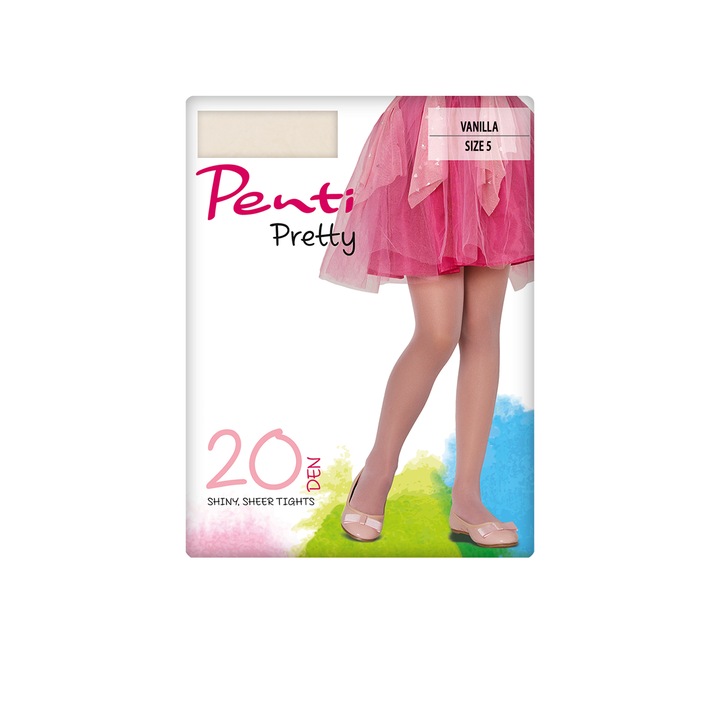 Gyermek harisnya Penti PRETTY 20 den, Világos krémszín