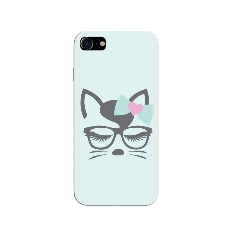 Husa silicon pentru Apple Iphone 8, Angel Cat