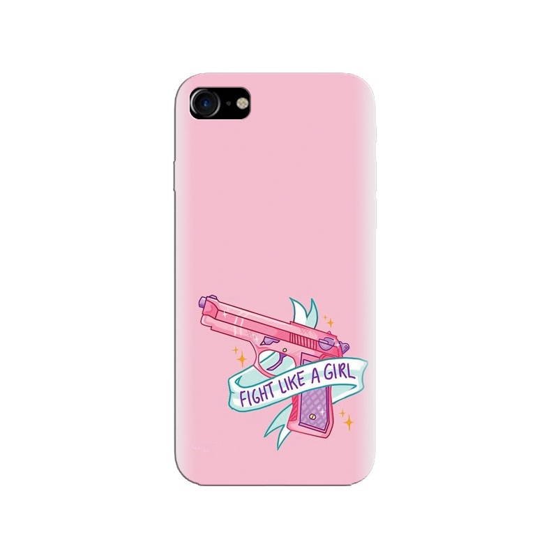 Husa silicon pentru Apple Iphone 7, Fight Like A Girl