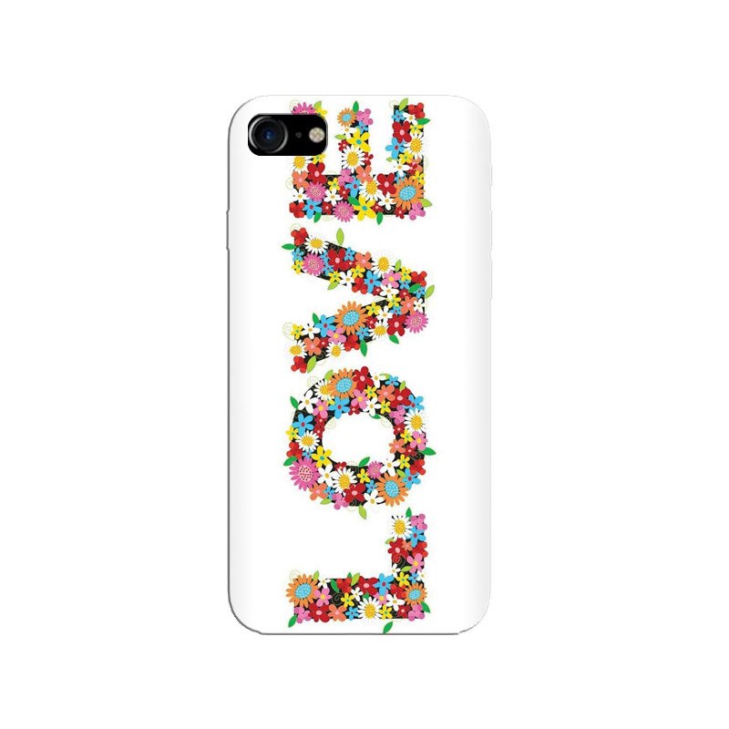 Husa silicon pentru Apple Iphone 8, Love Made By Flowers