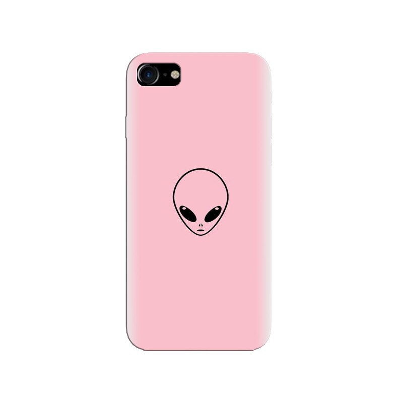 Husa silicon pentru Apple Iphone 8, Pink Alien