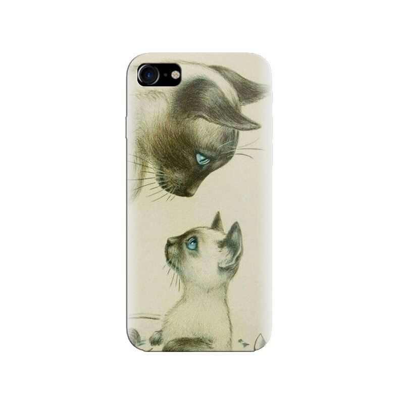 Husa silicon pentru Apple Iphone 7, Little Cat