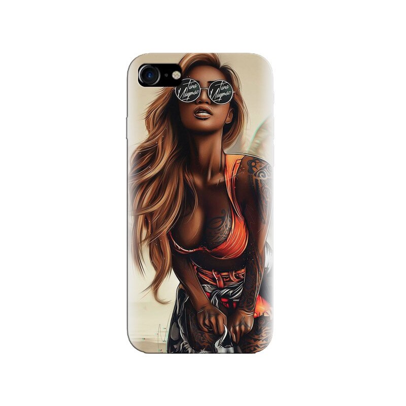Husa silicon pentru Apple Iphone 8, Tattoed Girl