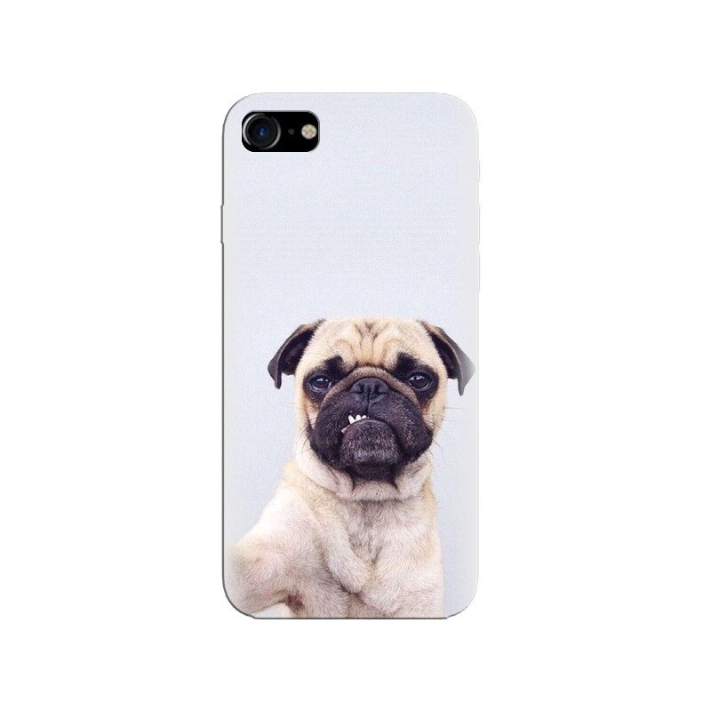 Husa silicon pentru Apple Iphone 7, Simple Pug Selfie
