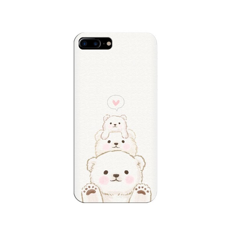 Husa silicon pentru Apple Iphone 7 Plus, Family Bear