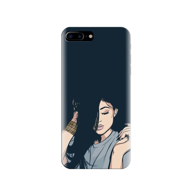 Husa silicon pentru Apple Iphone 8 Plus, Simple Girl