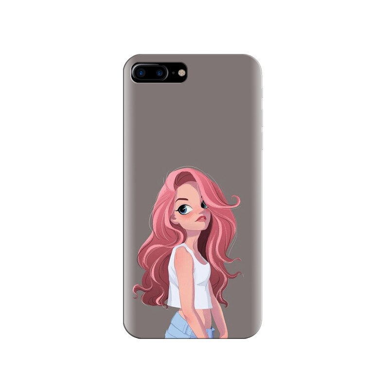 Husa silicon pentru Apple Iphone 7 Plus, Cute Girl