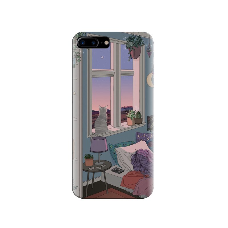 Husa silicon pentru Apple Iphone 8 Plus, Girl Room