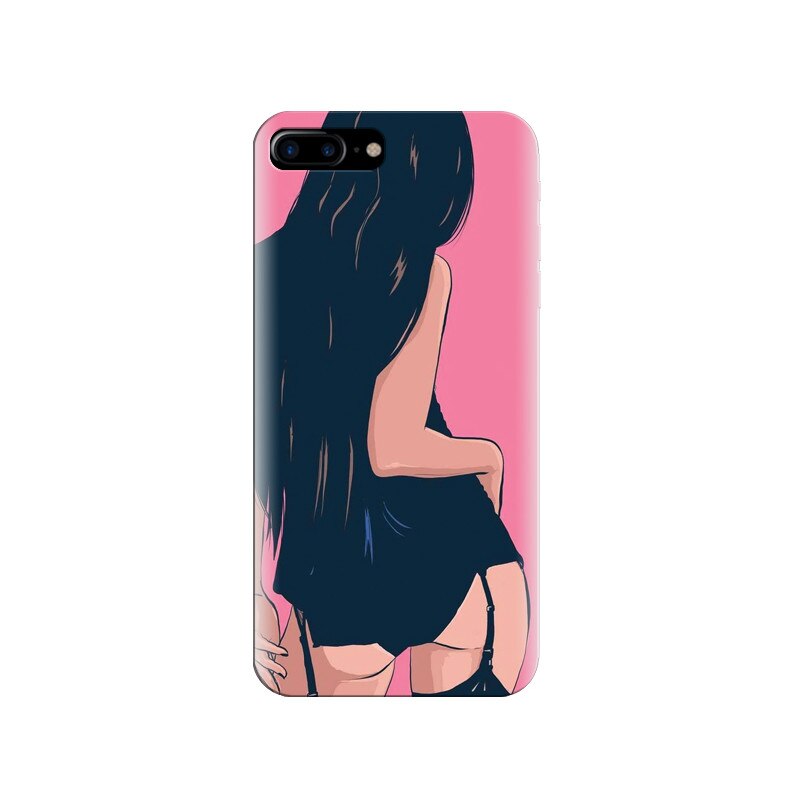 Husa silicon pentru Apple Iphone 7 Plus, Girl With Long Hair