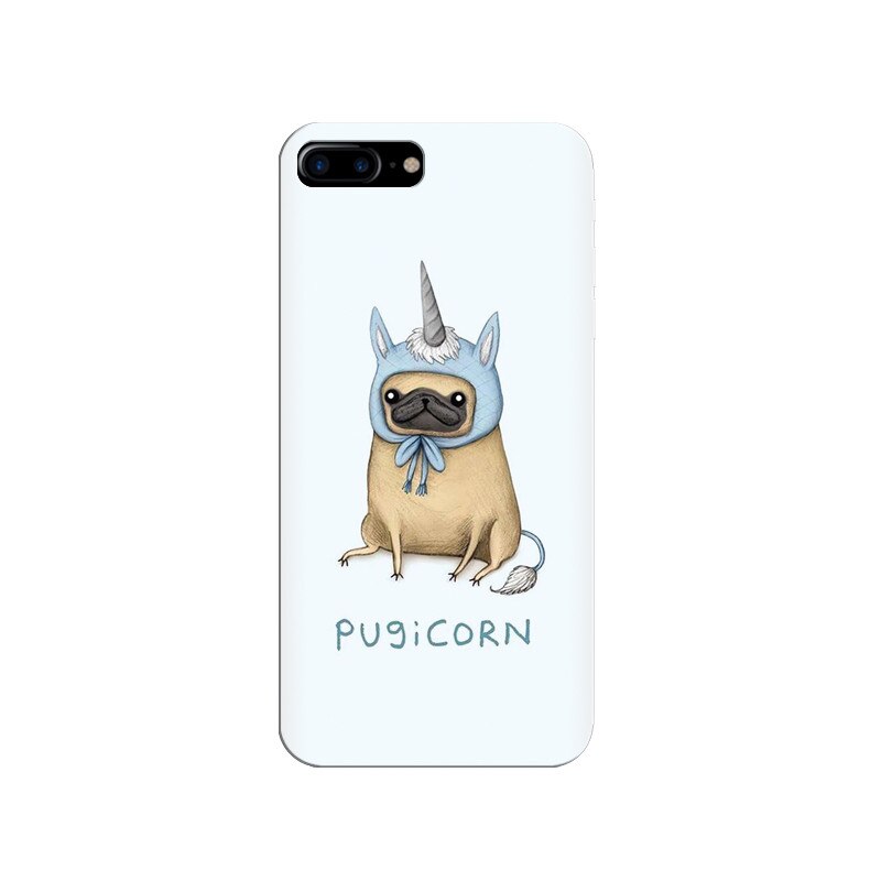 Husa silicon pentru Apple Iphone 8 Plus, Pugicorn