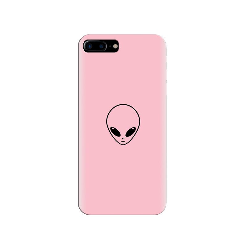 Husa silicon pentru Apple Iphone 8 Plus, Pink Alien
