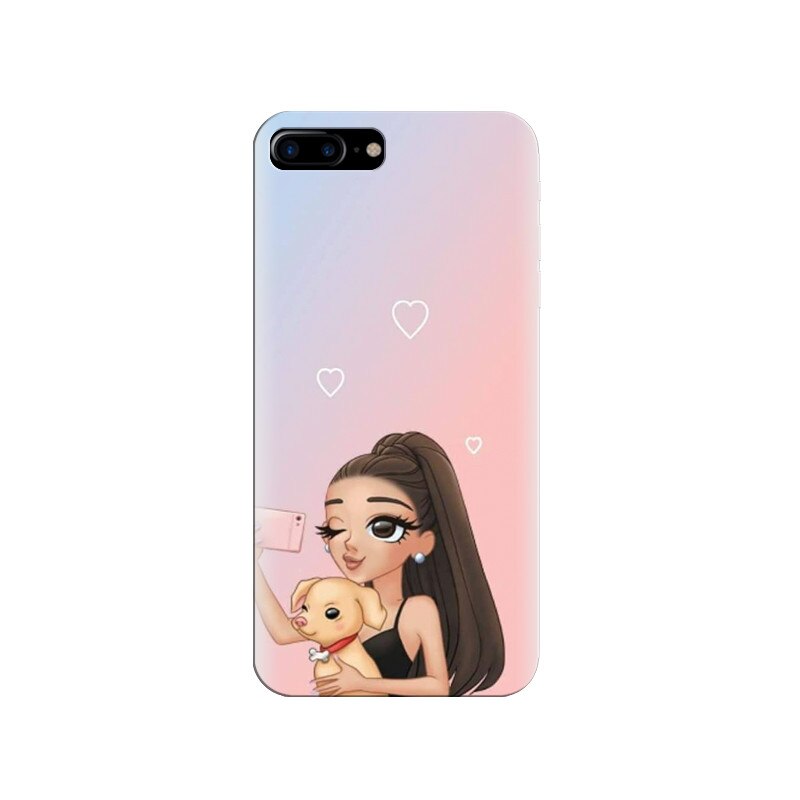 Husa silicon pentru Apple Iphone 8 Plus, Selfie With Sweet Dog