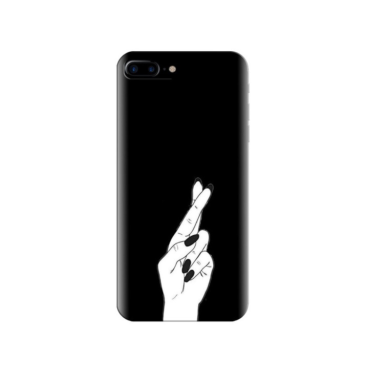 Husa silicon pentru Apple Iphone 7 Plus, Finger Cross