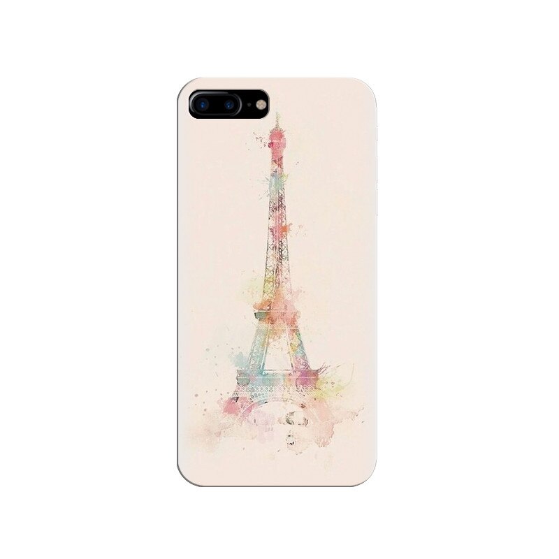 Husa silicon pentru Apple Iphone 8 Plus, Eiffel Tower