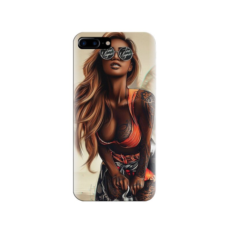Husa silicon pentru Apple Iphone 7 Plus, Tattoed Girl