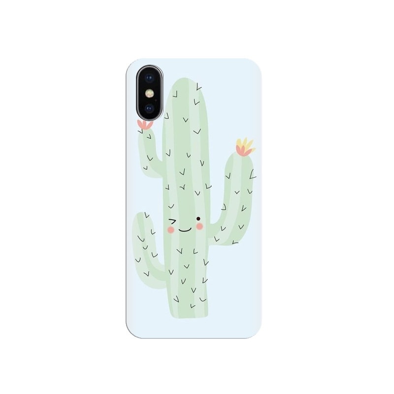 Husa silicon pentru Apple Iphone X, Cactus