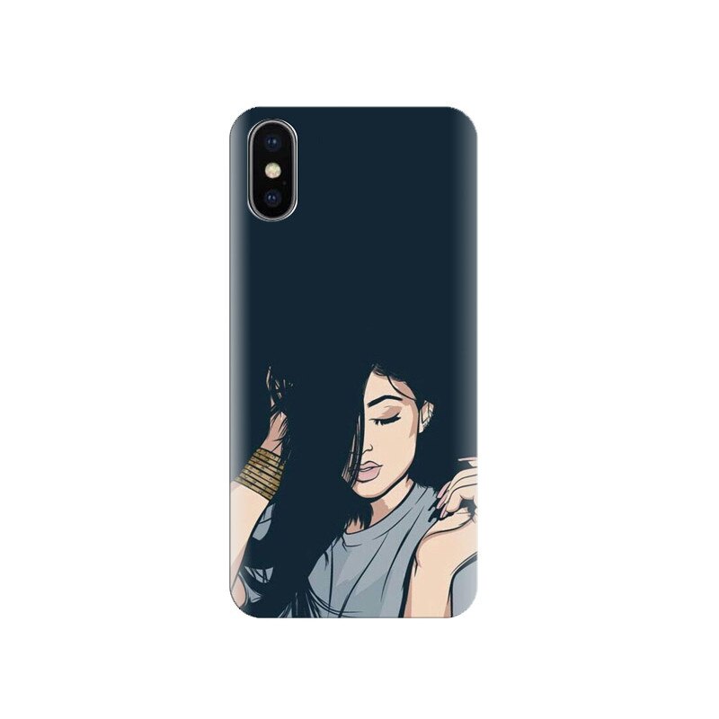 Husa silicon pentru Apple Iphone X, Simple Girl