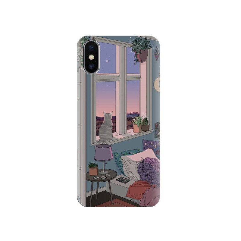 Husa silicon pentru Apple Iphone X, Girl Room
