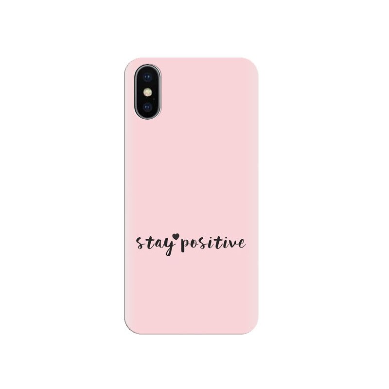 Husa silicon pentru Apple Iphone X, Stay Positive