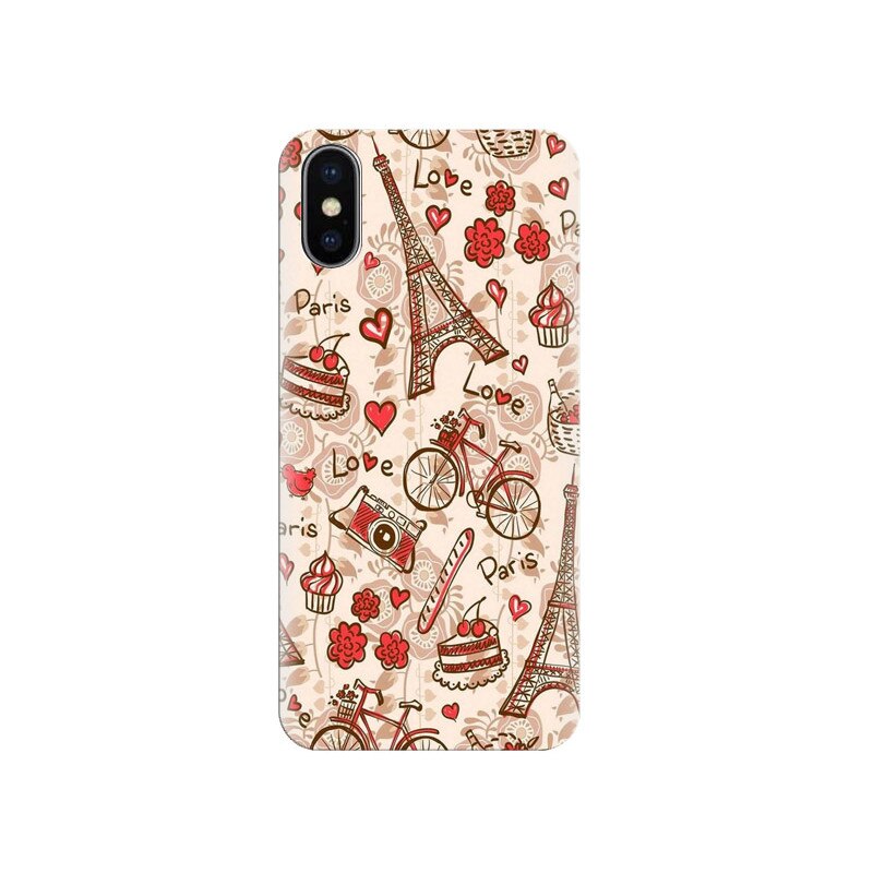 Husa silicon pentru Apple Iphone X, Paris Love