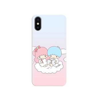 Husa silicon pentru Apple Iphone X, Little Twins On Cloud Husa silicon pentru Apple Iphone X, Little Twins On Cloud