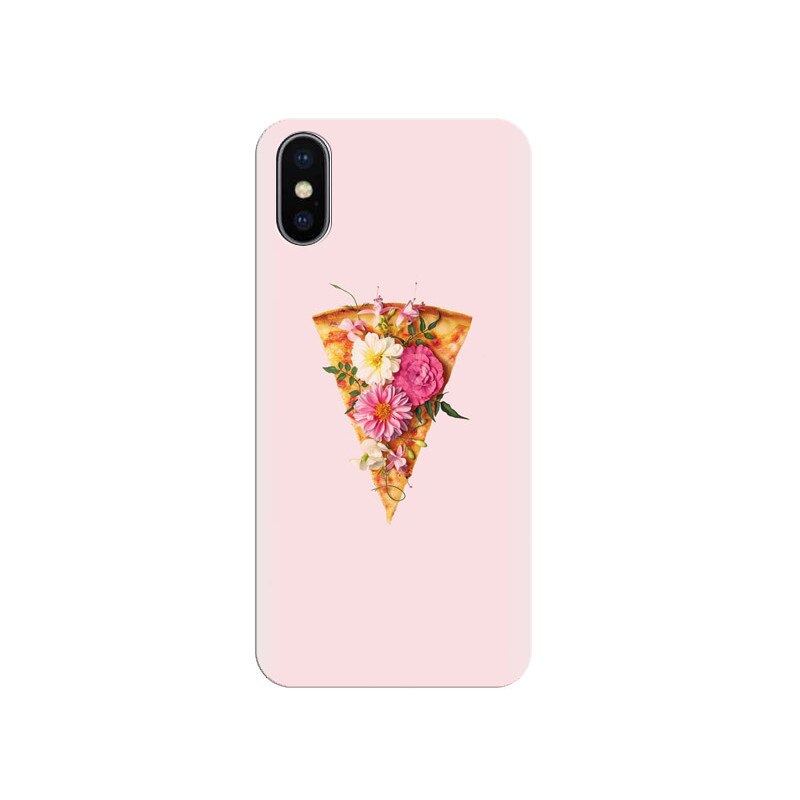 Husa silicon pentru Apple Iphone X, Flower Pizza