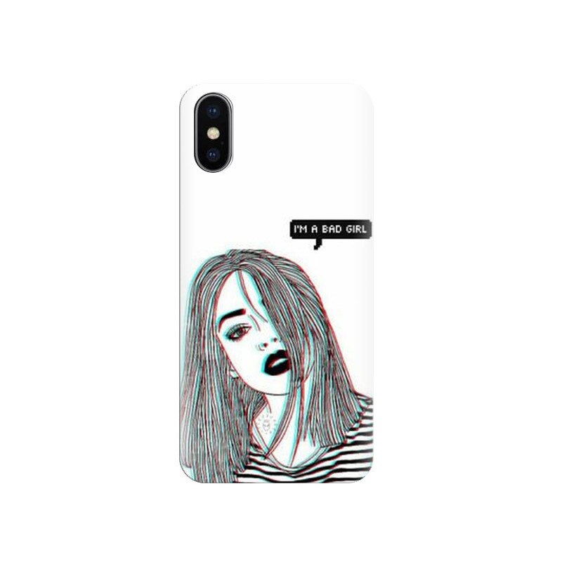 Husa silicon pentru Apple Iphone X, Im A Bad Girl