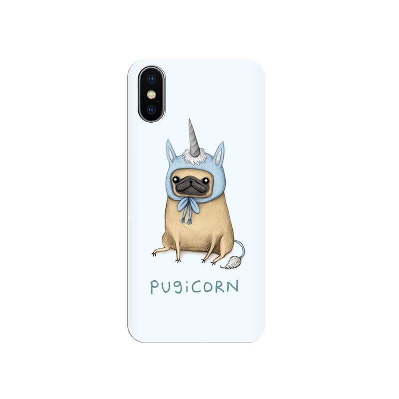 Husa silicon pentru Apple Iphone X, Pugicorn