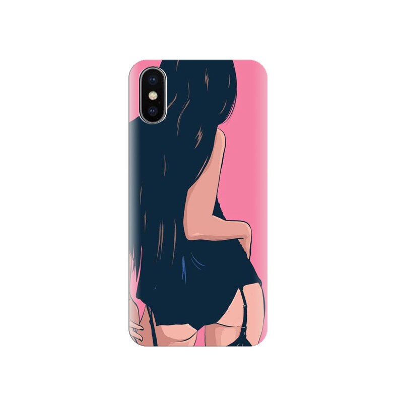 Husa silicon pentru Apple Iphone X, Girl With Long Hair