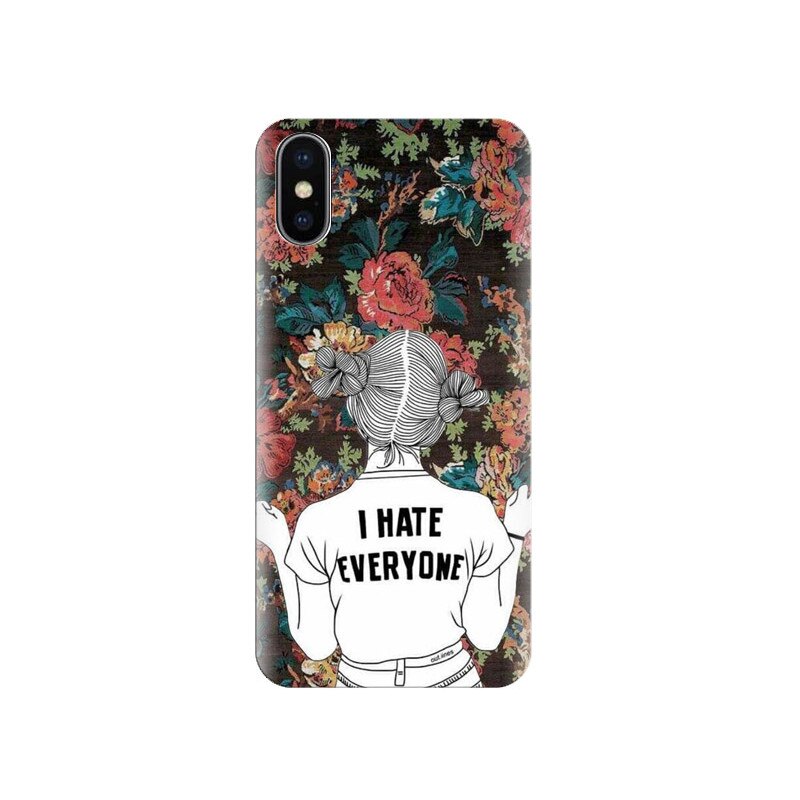 Husa silicon pentru Apple Iphone X, I Hate Everyone