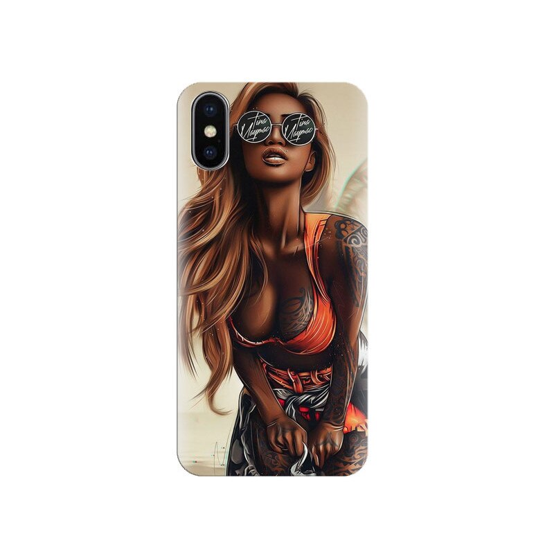 Husa silicon pentru Apple Iphone X, Tattoed Girl