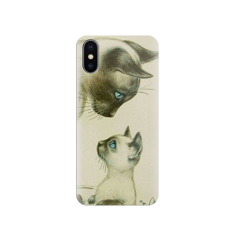 Husa silicon pentru Apple Iphone X, Little Cat