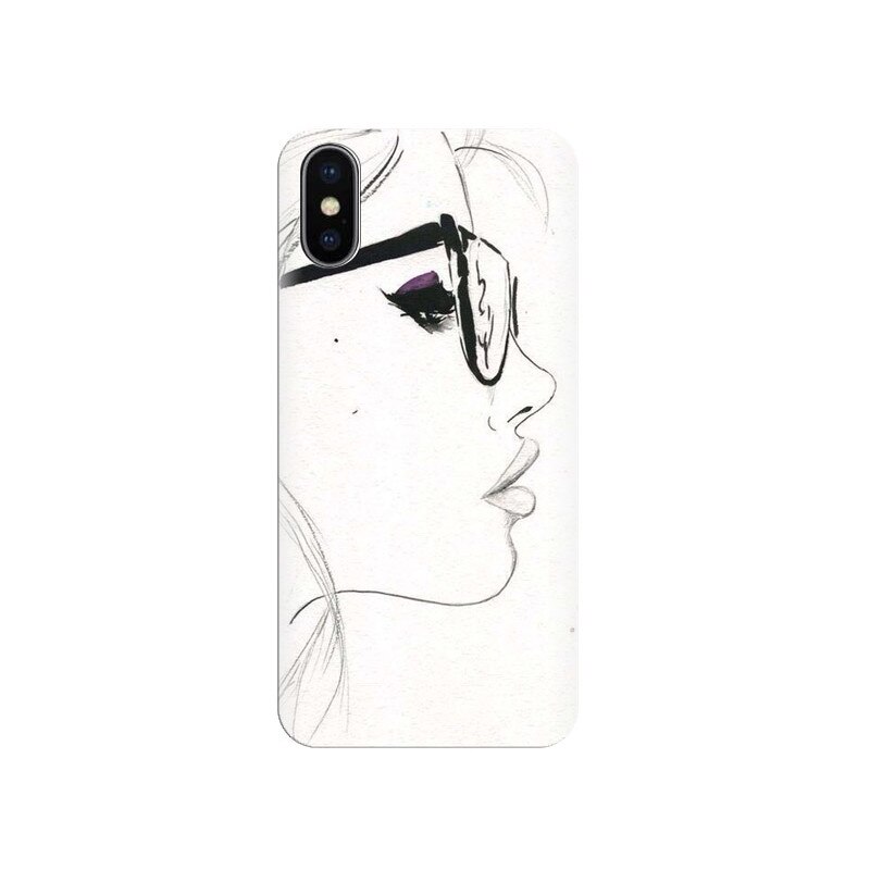 Husa silicon pentru Apple Iphone X, Girl Face