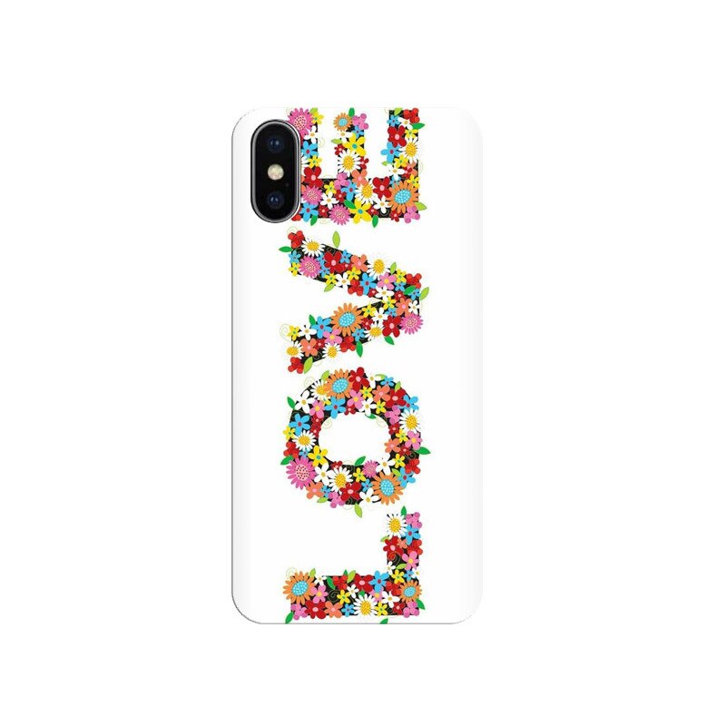 Husa silicon pentru Apple Iphone X, Love Made By Flowers