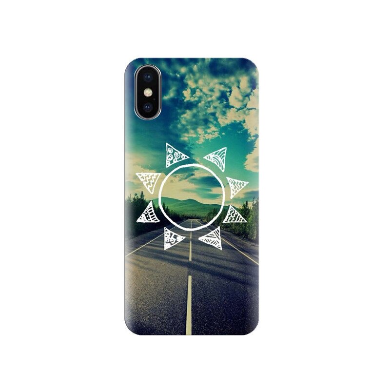 Husa silicon pentru Apple Iphone X, Sun On The Road